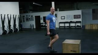 Step-up with dumbbells (the cycling lift - box 30-38 cm, BELOW knee height) video